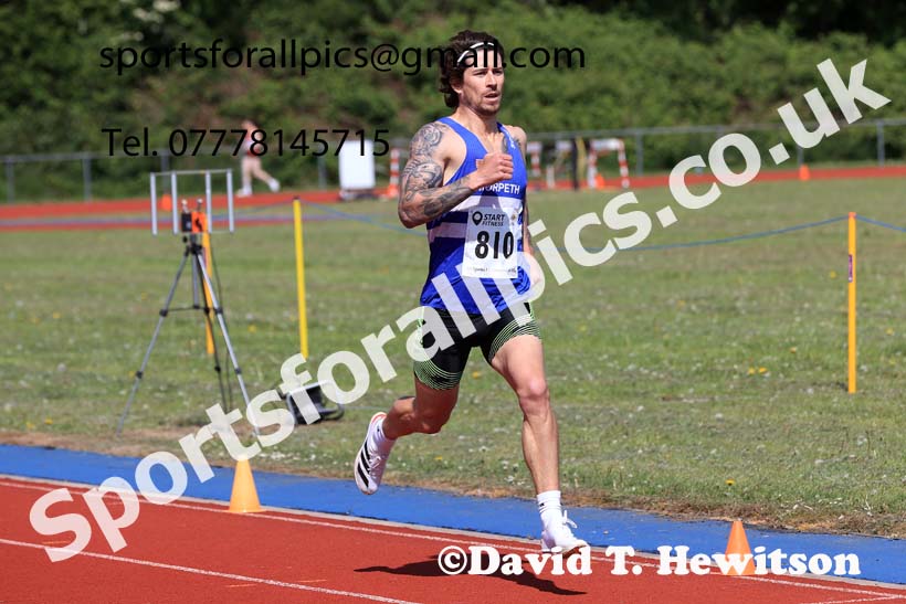Senior mens 800 metres, 2025 North Eastern Track and Field Champs., Shildon, County Durham. Photo: David T. Hewitson/Sports for All Pics